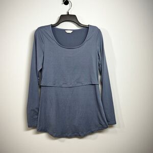 Kindred Braverly Nursing Top Soft Jersey Women's Size Medium Modest Long Sleeve